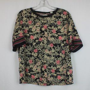 Scotch & Soda Short Sleeve Floral Stripe Shirt